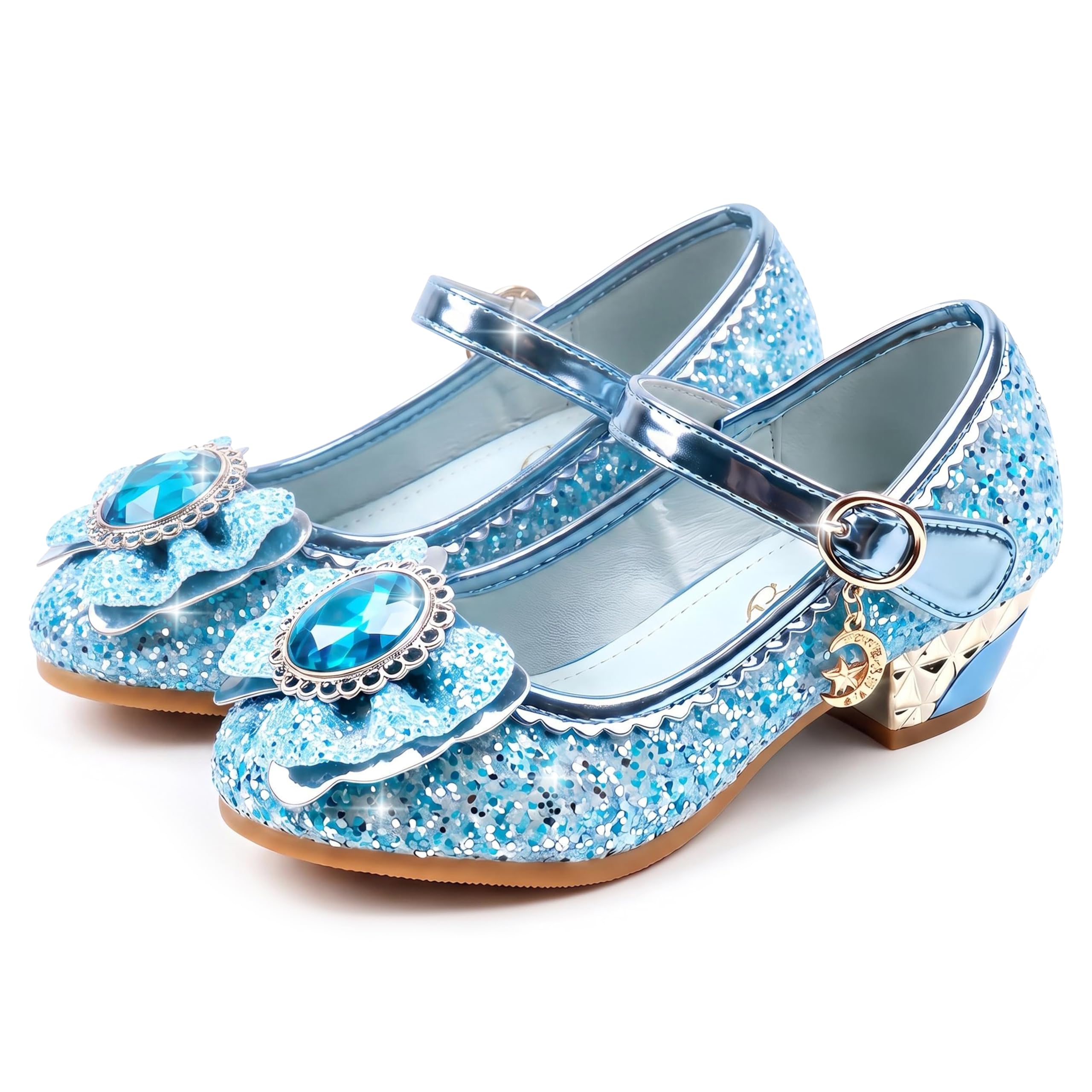 New front Principessa Scarpe Festive Scarpe col Tacco da Principessa per Bambina