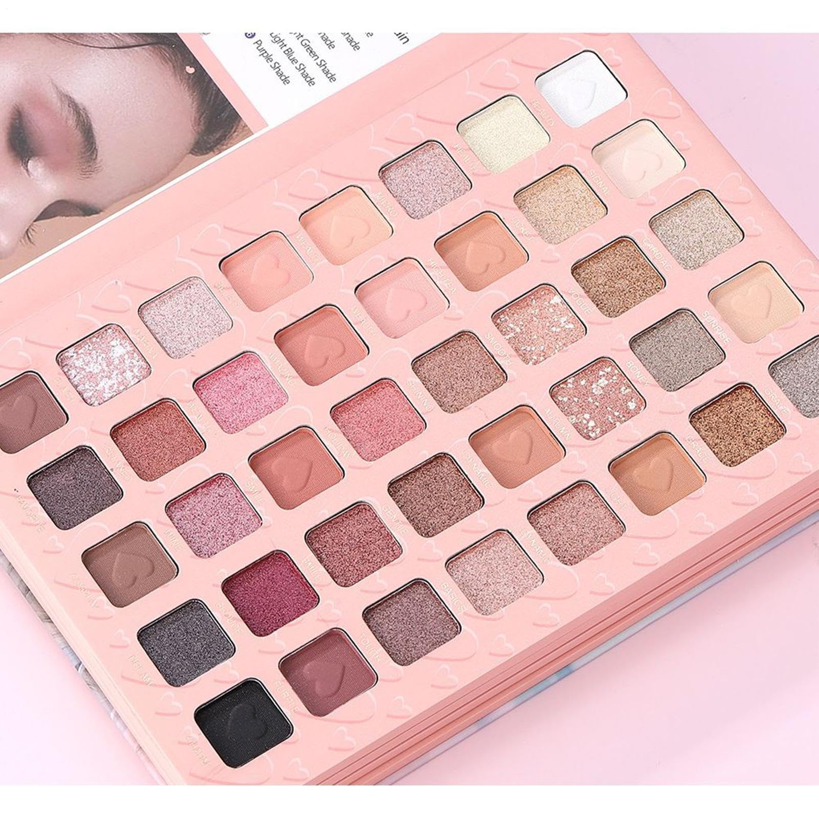 Palette Di Ombretti per Ombretti e Blush a Forma di Libro | Palette Viso Ed Occhi Per Spostamenti Quotidiani Appuntamenti Scuola Feste Fidanzata Moglie