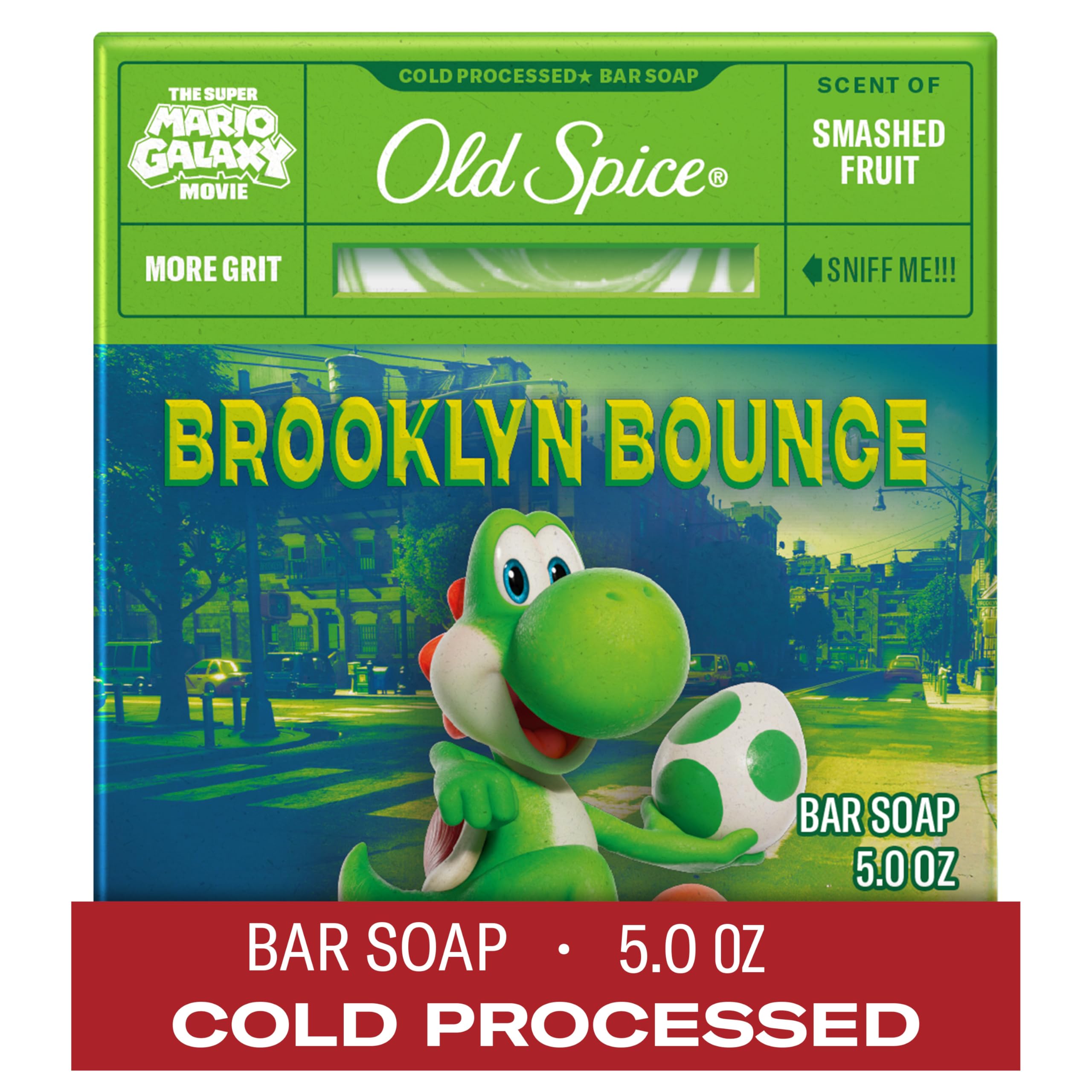 Old Spice Bar Soap for Men x The Super Mario Galaxy Movie Cold Pressed with Grit Made with