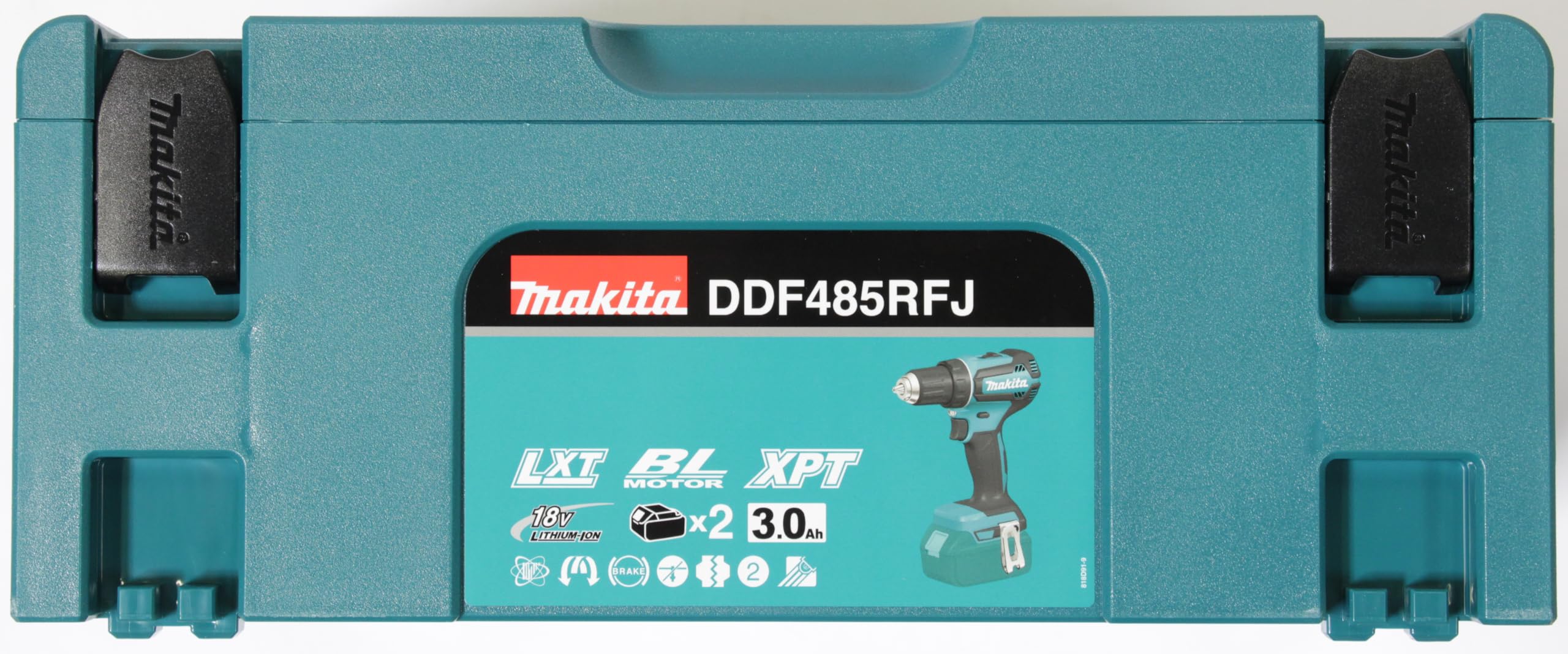Makita DDF485RFJ Taladro atornillador inalámbrico Li-Ion 18V 2x 3.0Ah 50Nm