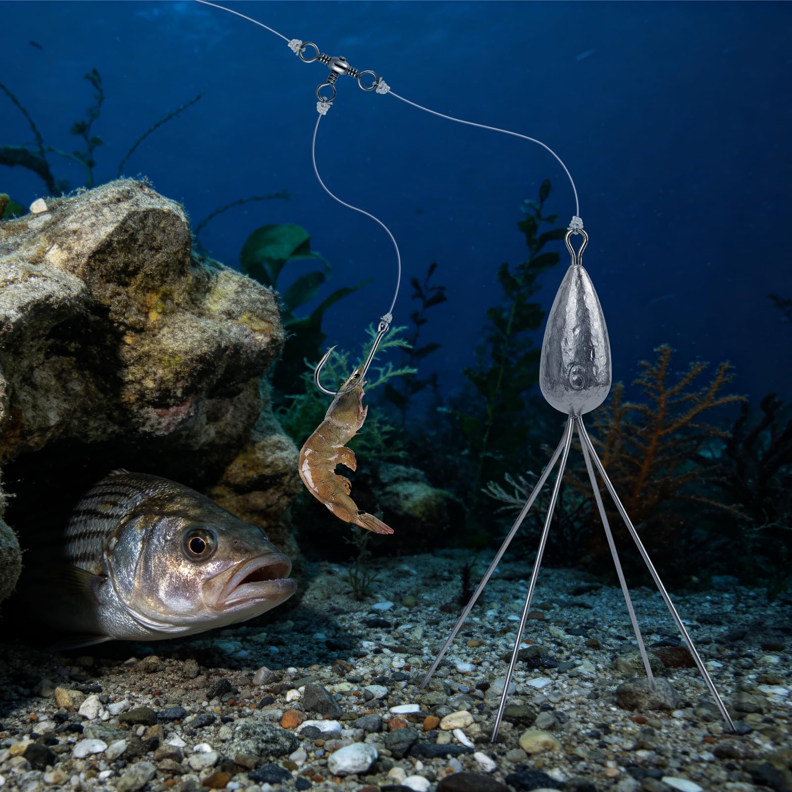 THKFISH 5 plomos de araña de cola larga para pesca de surf, pesos de plomo resistentes para agua salada, plomos de fundición de surf, pesca de gato y aventuras en la playa en arena marina oceánica