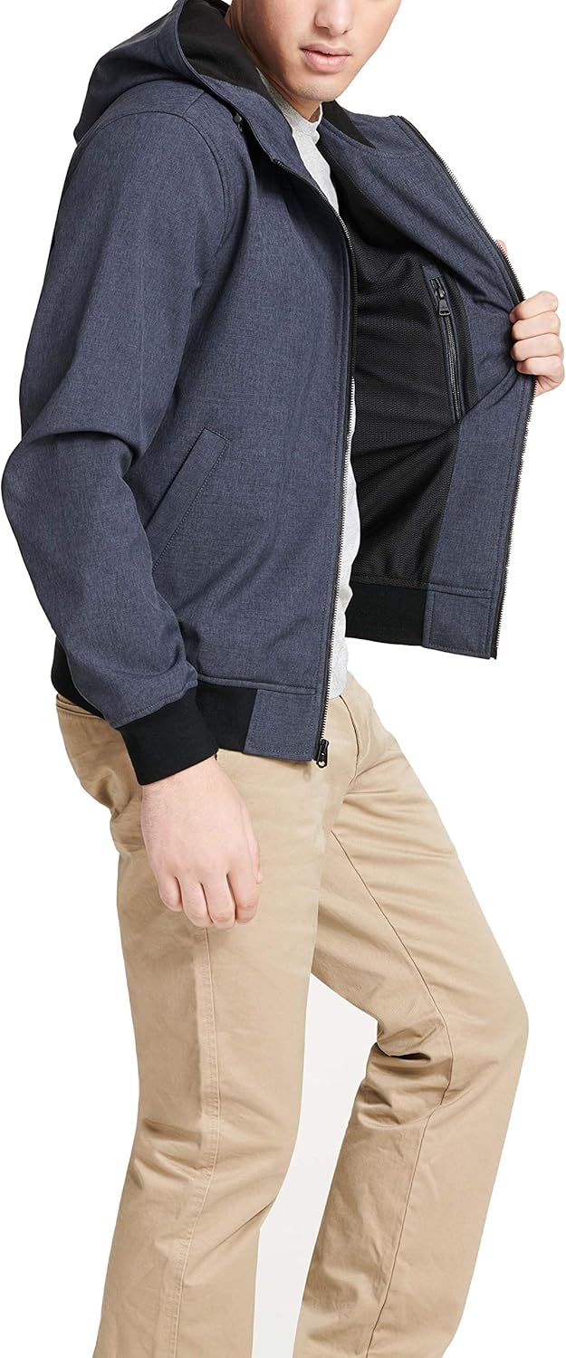 Dockers Men's Chase Performance Soft Shell Hooded Bomber Jacket (Standard & Big-tall Sizes)
