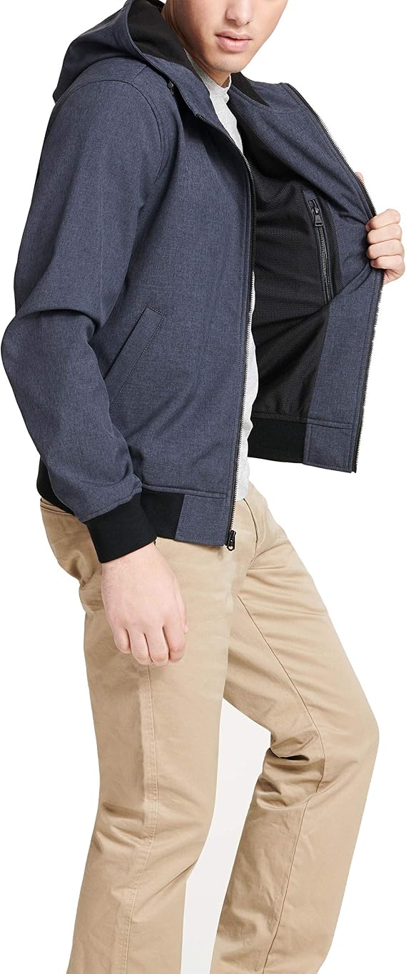 Dockers Men's Chase Performance Soft Shell Hooded Bomber Jacket (Standard & Big-tall Sizes)