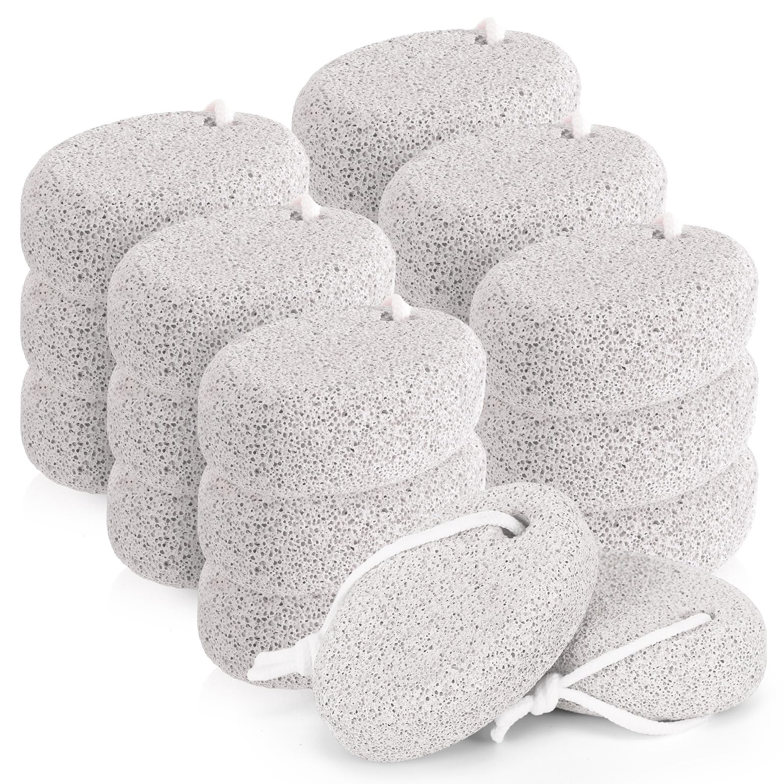 Umigy20 Pack Natural Pumice Stone for Feet Lava Pedicure Tools Hard Skin Callus Remover for Men Women Feet and Hands Natural Foot File Exfoliation to Remove Dead Skin, Elbows (White)
