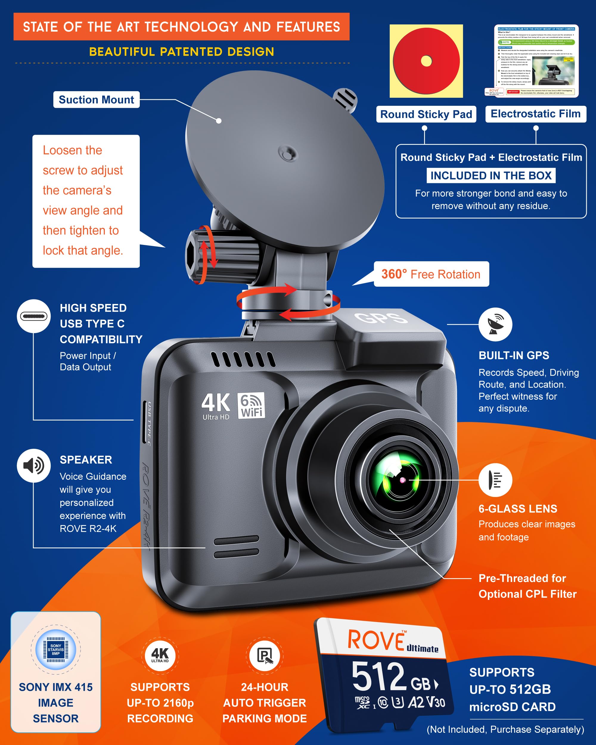 ROVE R2-4K Dash Cam - 4K UHD Car Camera -3 ROVE R2-4K Dash Cam - 4K UHD Car Camera -3