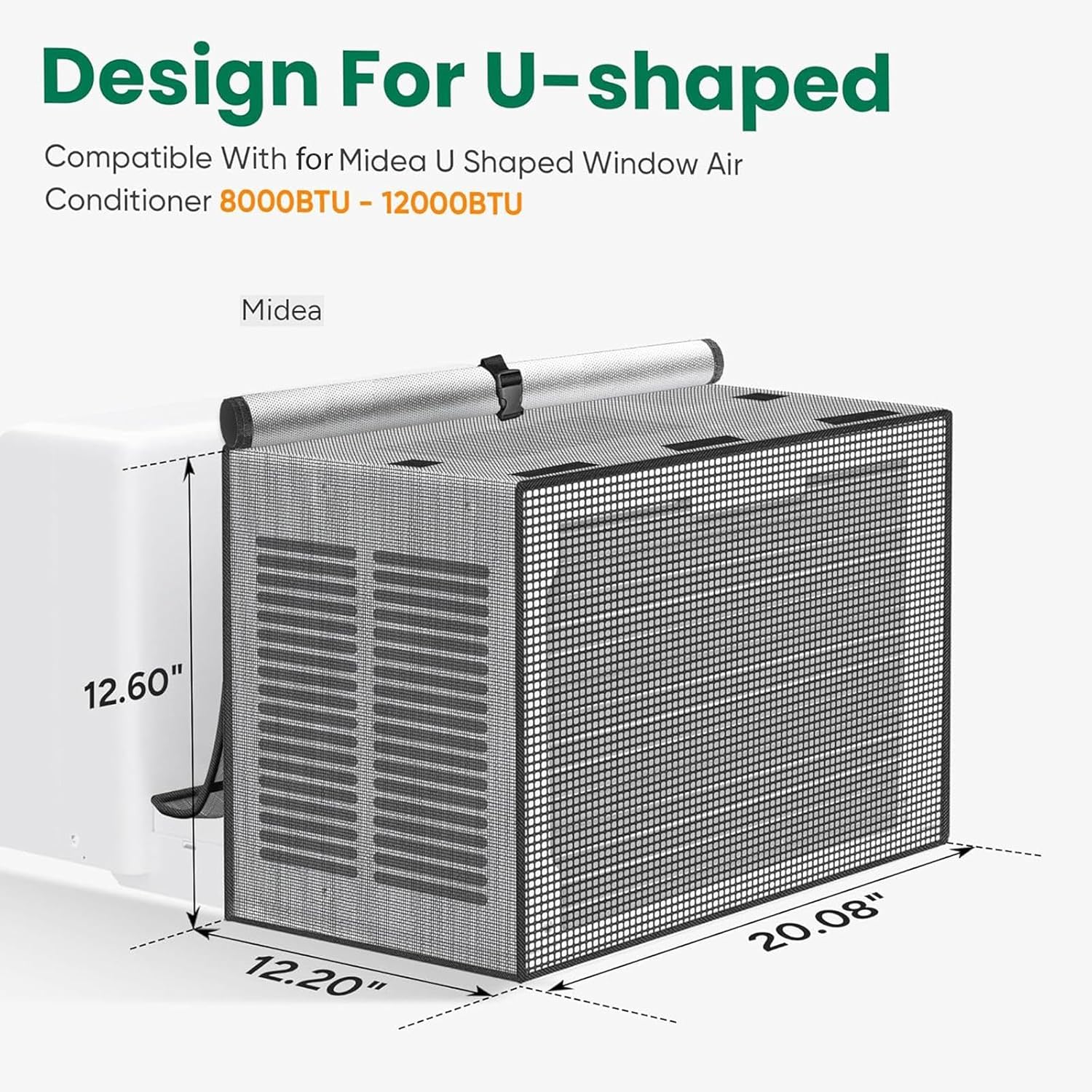 Outdoor Air Conditioner Cover for Outside Units Bedroom Universal Fabric Top Black Home & Garden