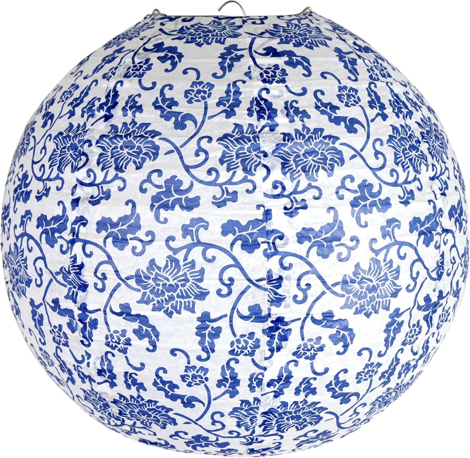 2pc Paper Lampshade Hanging Light Shade 30cm, Oriental Ribbed Japanese Ceiling Fixture with Cherry Blossom & Floral Patterns
