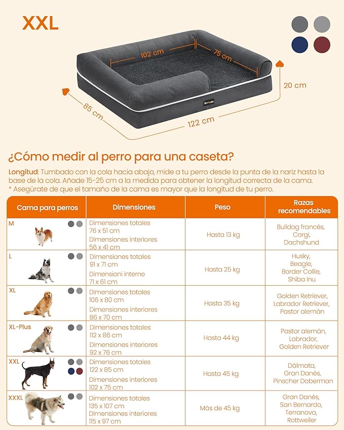 Feandrea Cama ortopédica tipo sofá