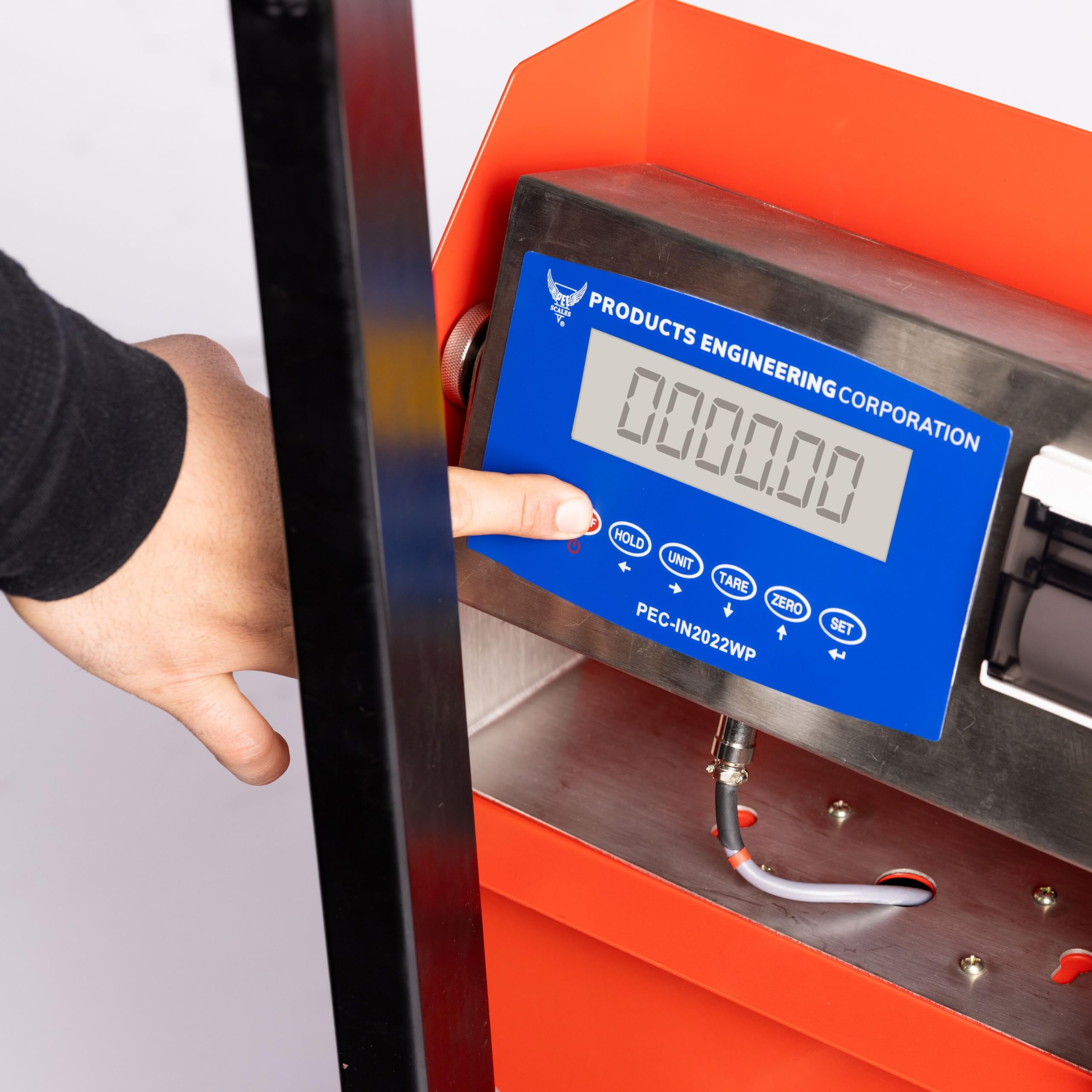 PEC Pallet Jack Forklift with Build-in Scale, 5000lbs Capacity Weighing, 48