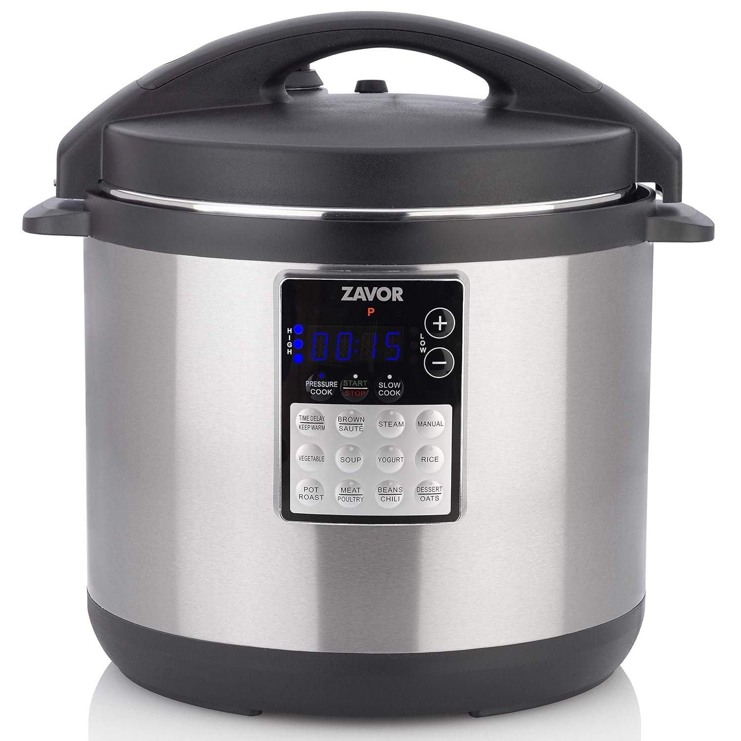 Zavor LUX Edge 8 Quart Programmable Electric Multi-Cooker Pressure Cooker Slow Cooker Rice Cooker Yogurt Maker Steamer and