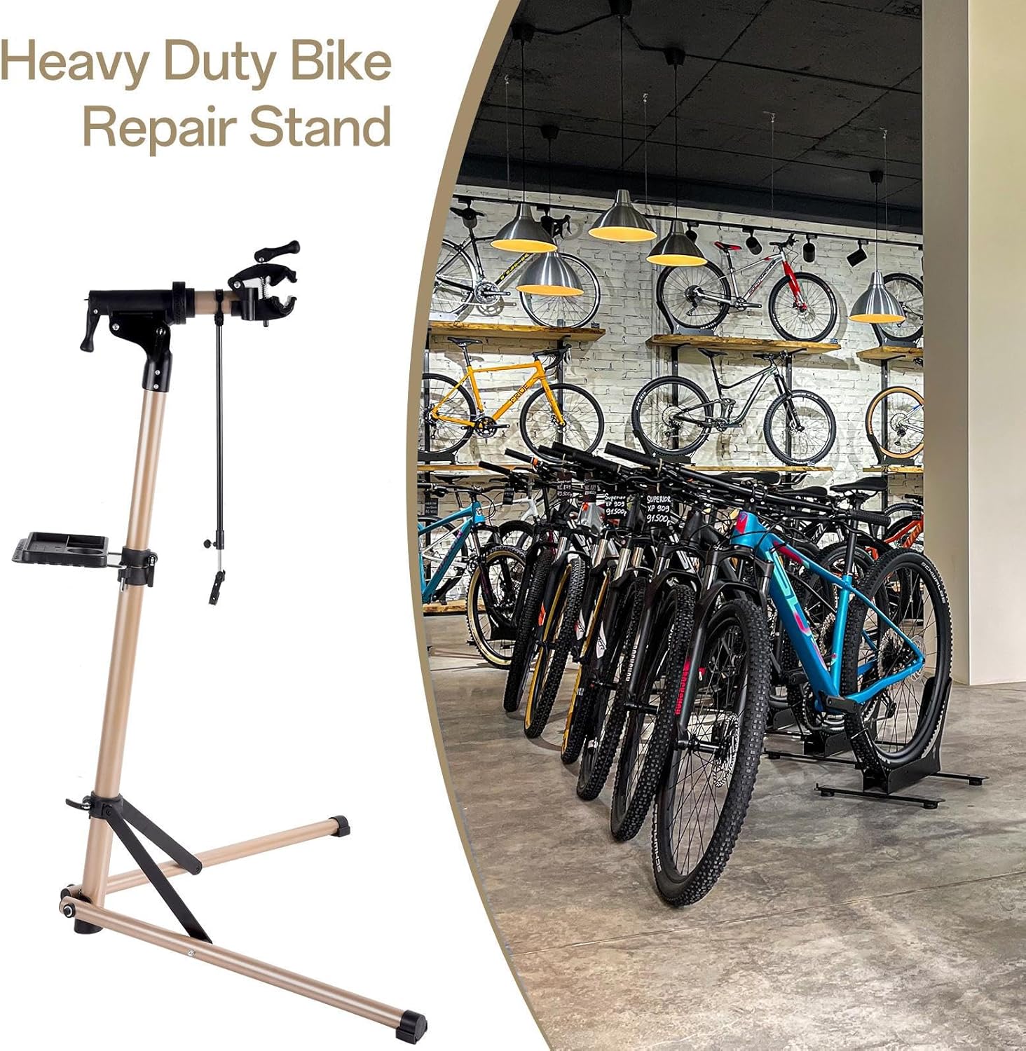 Bike Workstands - Cycle Parking Rack 110 Lbs | Heavy Duty Height Adjustable Aluminum Alloy Bike Holder for Outdoor, Home, Garage
