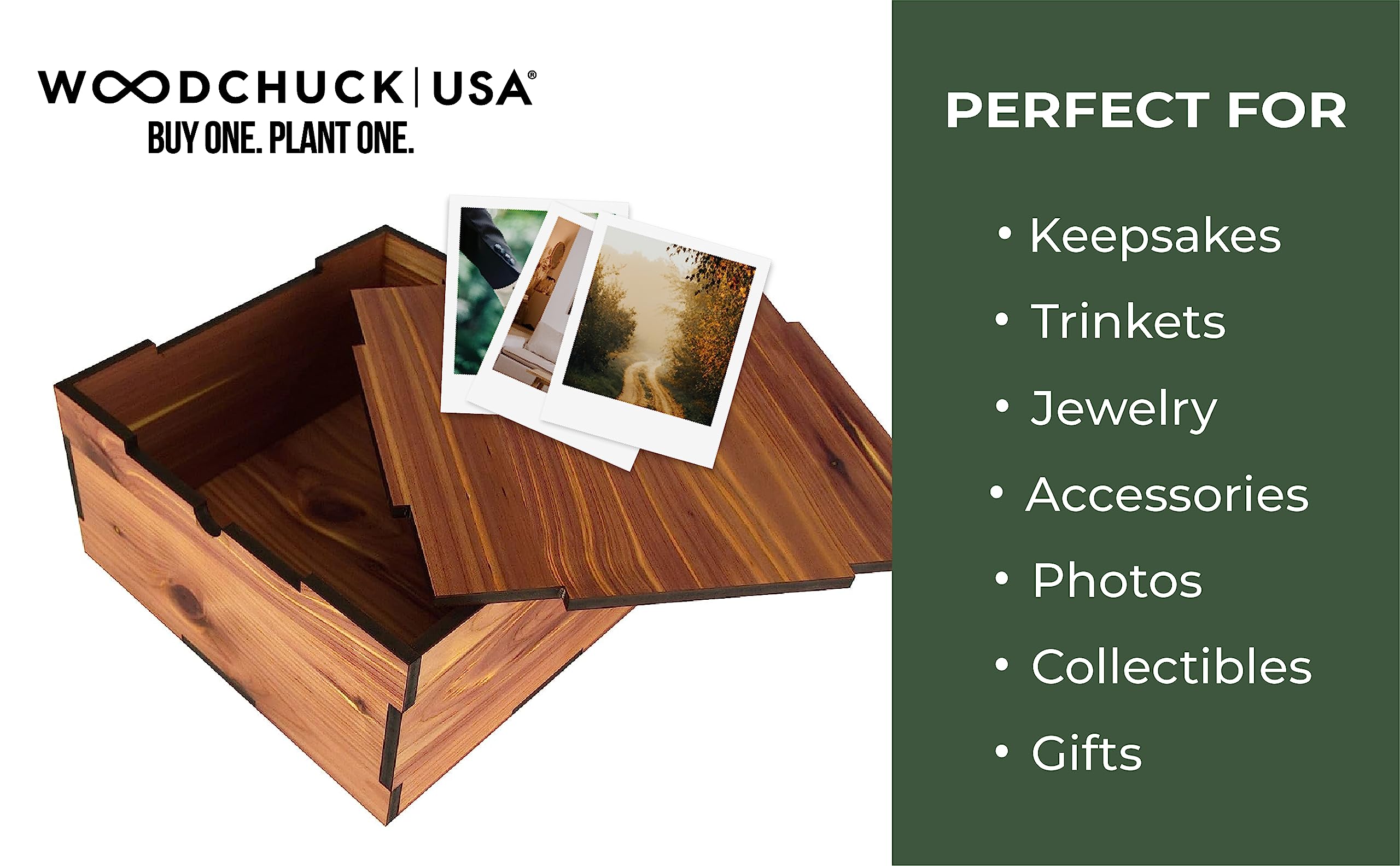 Baby Keepsake Wooden Box - Card Stash Jewelry Storage Boxes with Decorative Lids - Memory Keeping Box Large Small Sizes