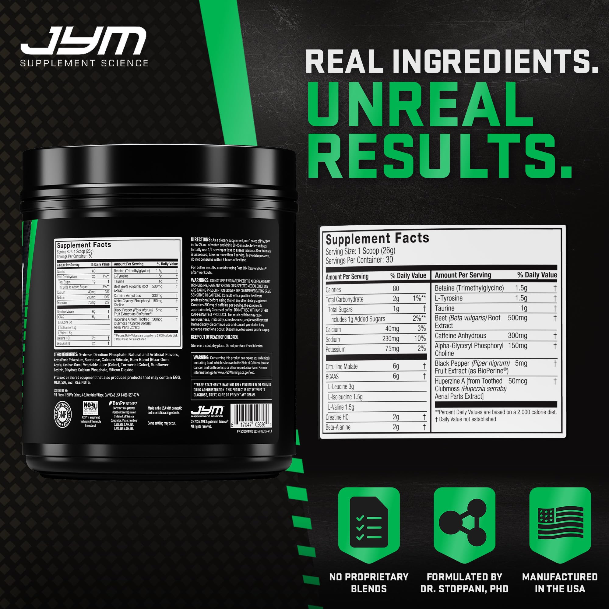 JYM Pre Workout, Orange Mango - Creatine HCI, Caffeine - 27.5 Oz — Amazon image 4