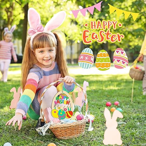 Miniatura 476 de Trébol de madera de gran tamaño de 7 pulgadas, adornos para el día de San Patricio para pintar, tréboles de madera en blanco en blanco, sin