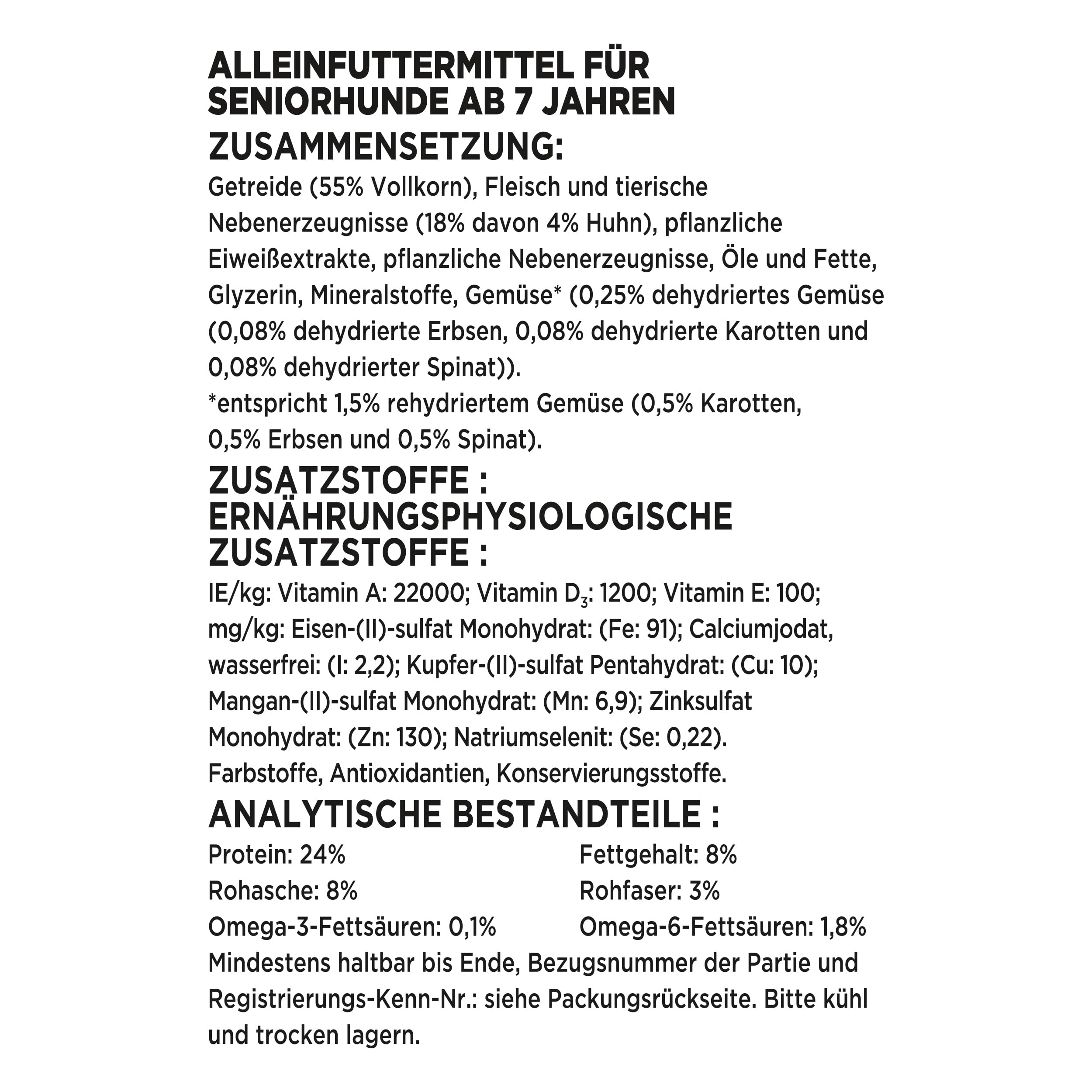 Beneful Glückliche Jahre 7+ Senior Nourriture sèche pour Chien avec Poulet et légumes du Jardin, 1 Paquet (1 x 12 kg)