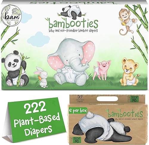 Miniatura 12 de Pañales de bambú para bebés, totalmente libres de cloro para pieles sensibles para recién nacidos a XXL. Materiales a base de plantas