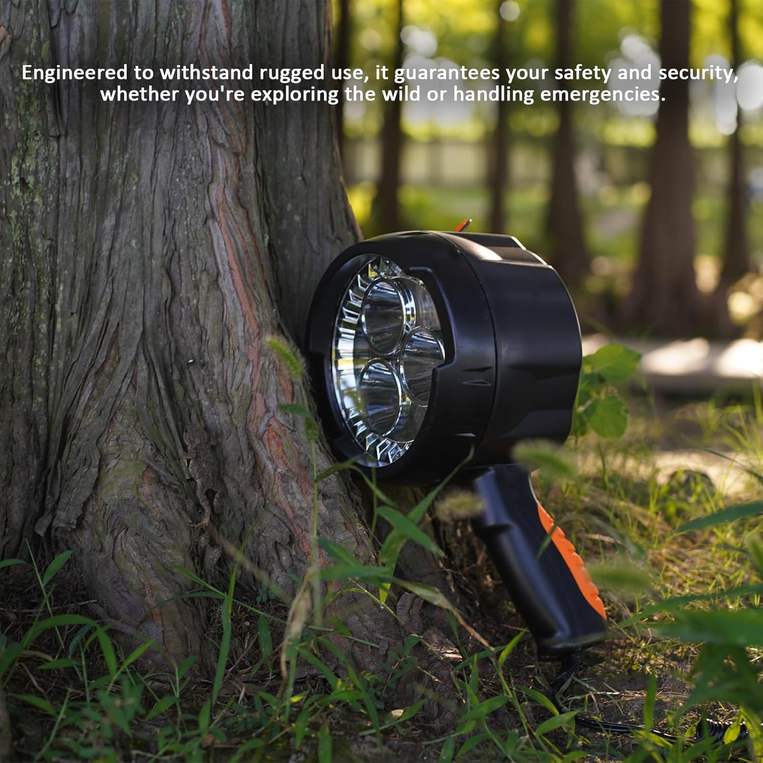 Handheld Spotlights up to 2000 Lumens LED Flashlight Searchlights with 12V-24V DC Car Charger Outdoor Floodlight for Camping Fishing Boating Hunting Hiking