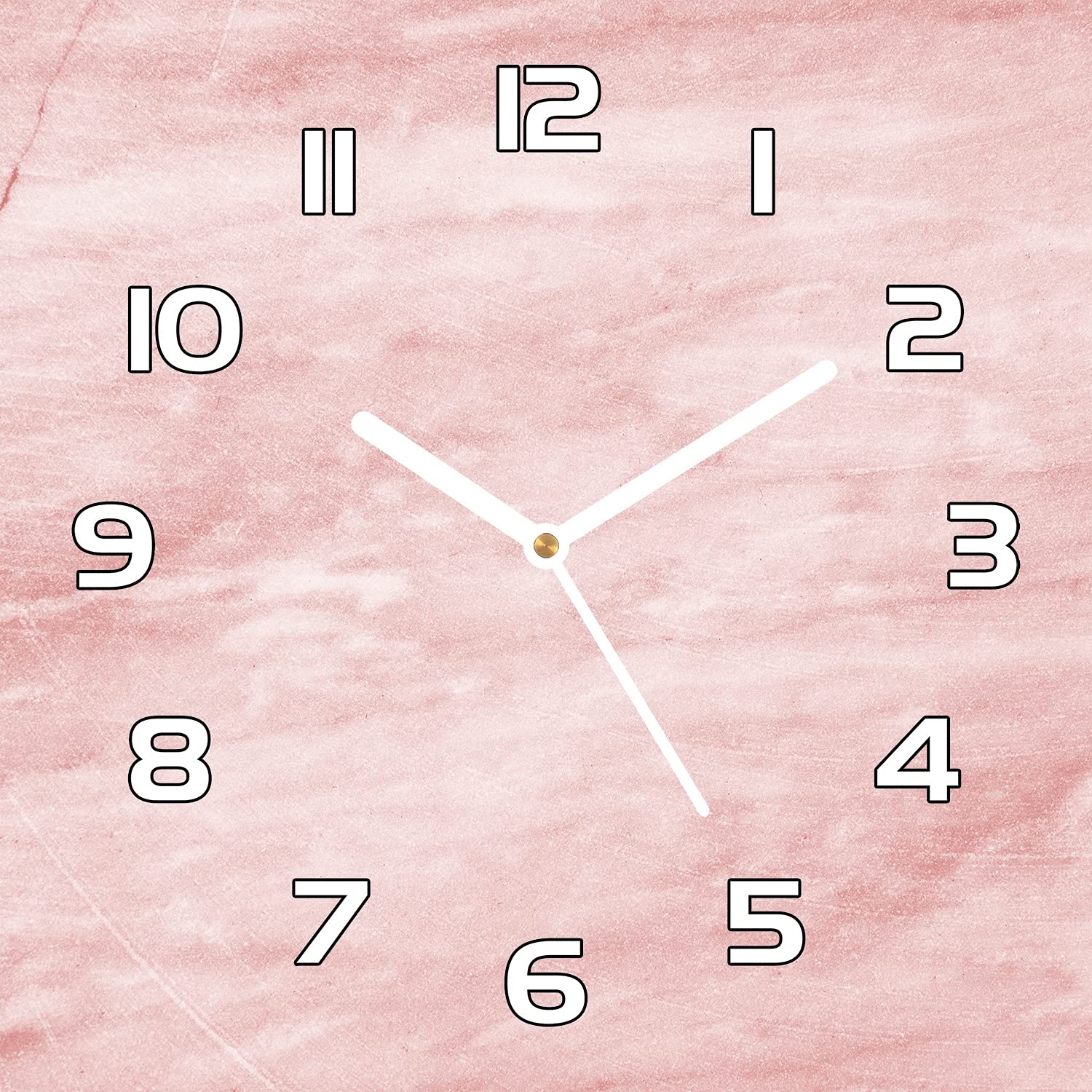 Horloge murale verre sécurité Coloray 30x30 cm impression effet brossé premium