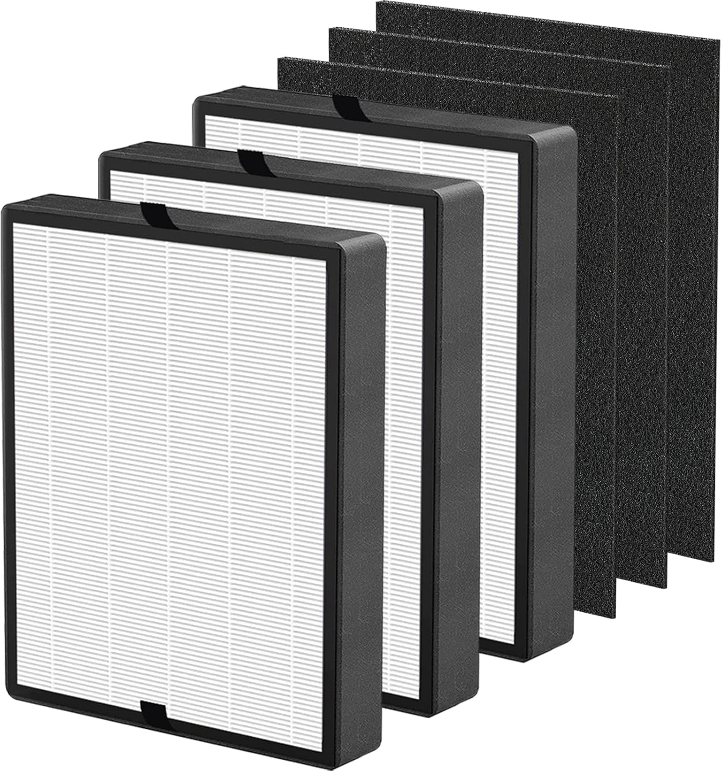 45i True HEPA Replacement Filter Compatible with BreatheSmart Flex and 45i Air Cleaner Purifier, 3 H13 True HEPA Filters with 3 Carbon Pre-Filters, Part # B4-Fresh / FL40-Silver-Carbon, 3 Pack