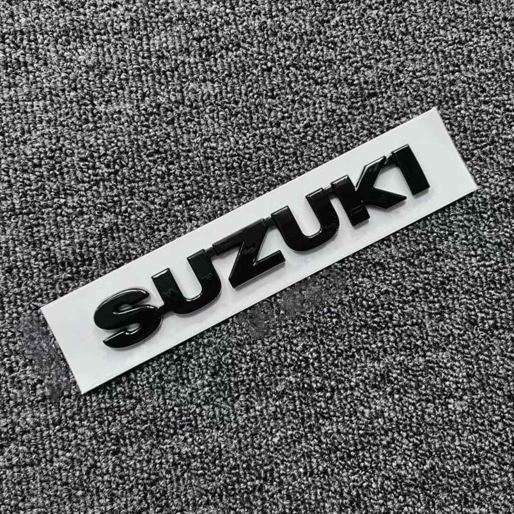 Car Emblem Decal Badge for Suzuki Baleno 2022 2023 2024, ABS Emblems Front Bonnet/Rear Boot Steering Wheel Logo Sticker Stylish Waterproof Car Styling Accessories,Matte Black