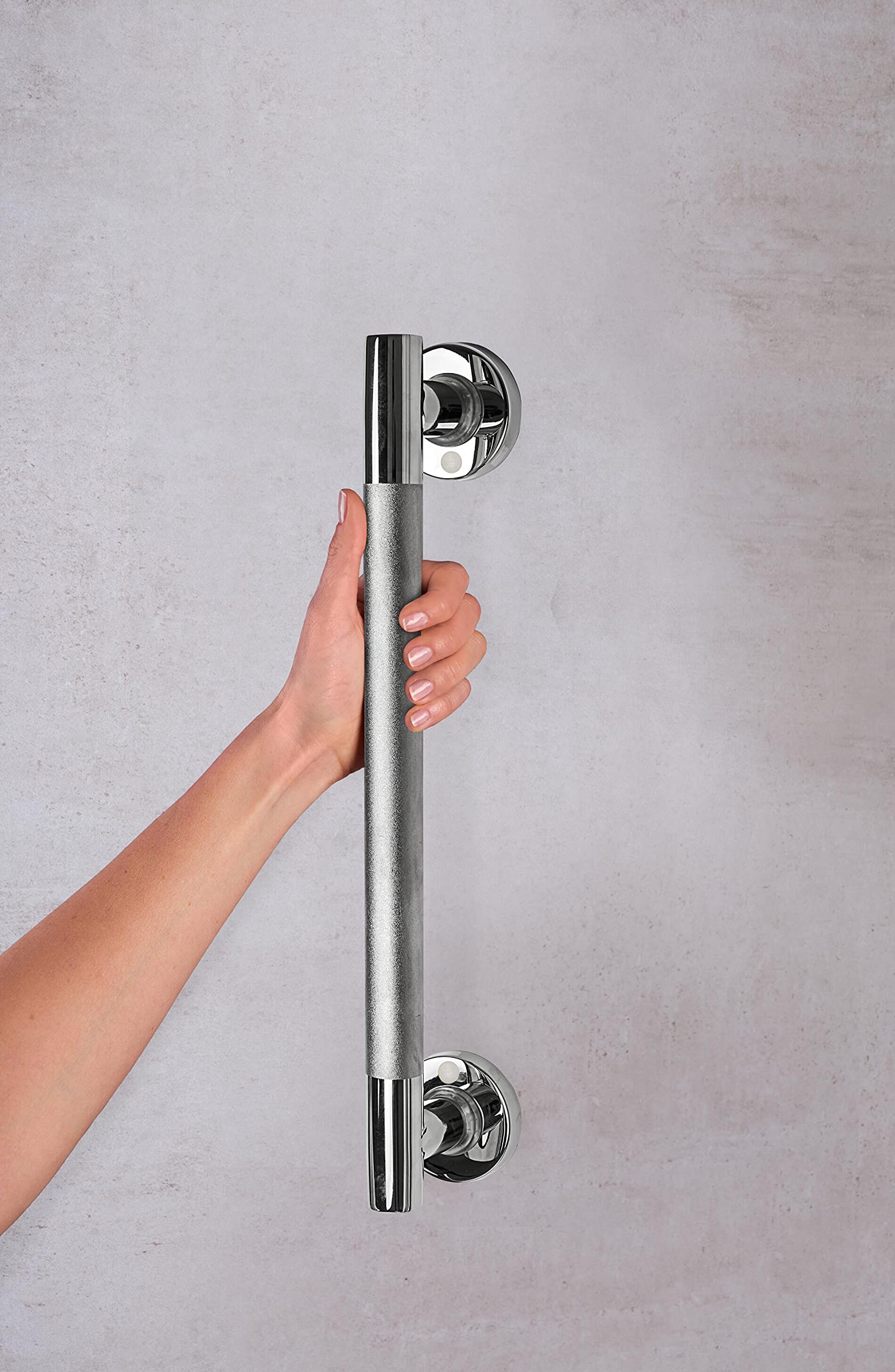 Badewannen-Haltegriff 'Ken' chromfarben schwarz 45 cm bis 110 kg