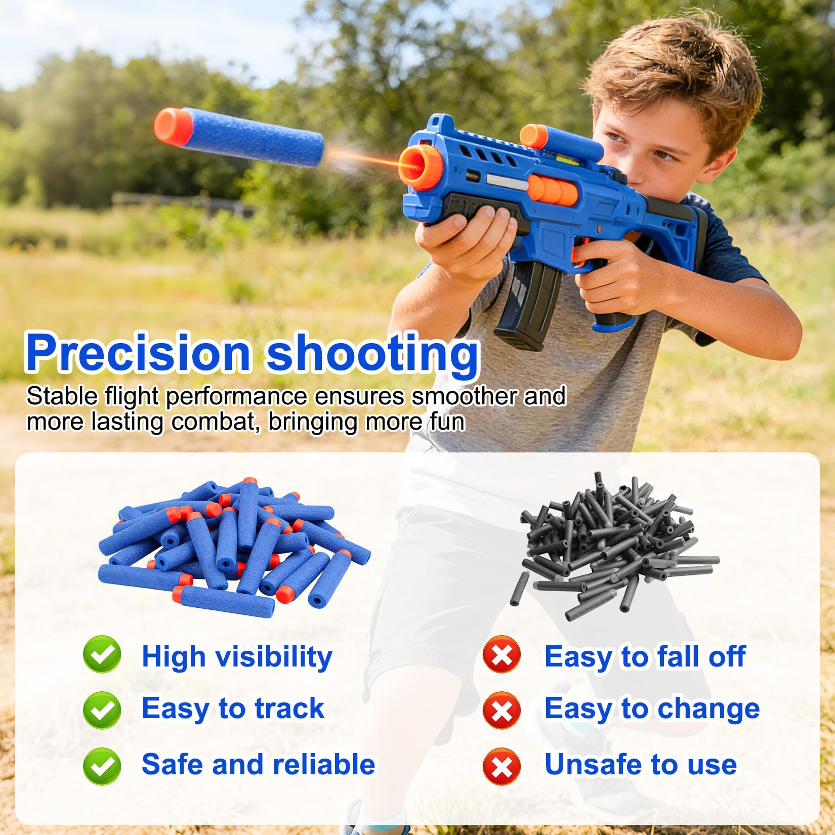 40 sztuk do rzutek Nerf, piankowe rzutki, zestaw do napełniania, do Nerf N-Strike Elite Series Blasters, rzutki do darta, do użytku na zewnątrz, dla rodziny, na imprezy