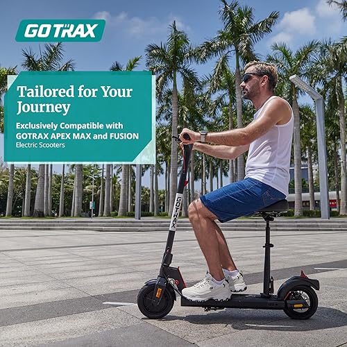 Miniatura 2 de Gotrax Asiento plegable para scooter, solo para APEX MAX, Fusion E-Scooter, ajustable, cómodo con absorción de golpes, soporta hasta 264 libras