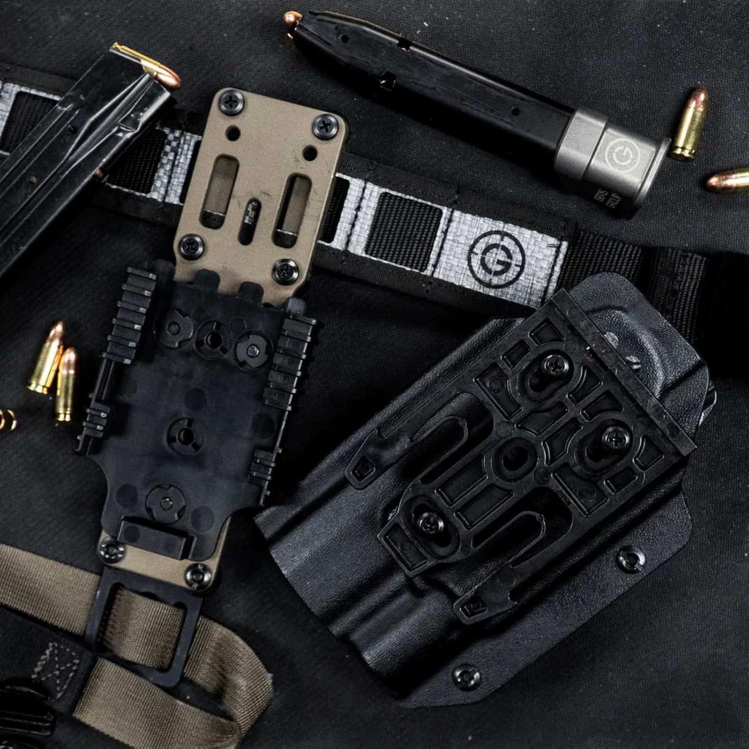 2 Pcs Qls Quick Locking System Kit with Locking Fork and Receiver Plate Tourniquet Holder Gun Holster Drop Flex Adapter