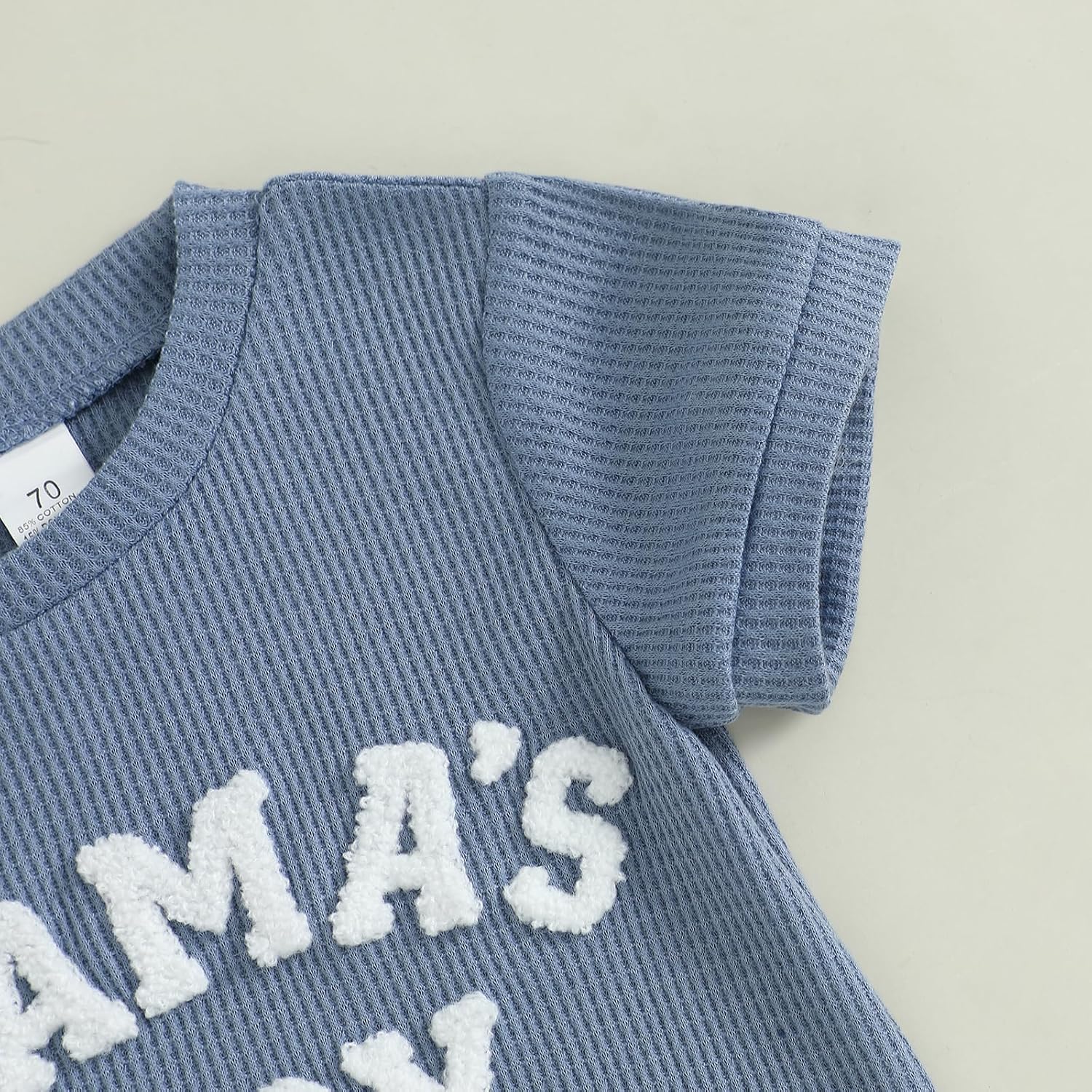 MERSARIPHY Newborn Baby Boy Summer Clothes Mama's Boy Little Dude Short Sleeve Romper Shorts Set Infant Waffle Knit Outfit