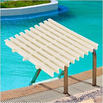Swimming Pool Grille, Durable Channel Grate, Drainage Overflow Ditch, Flexible Splice Sink Drainage Cover, Drain GratingWidth30cm-1PCS, Beige, 66882