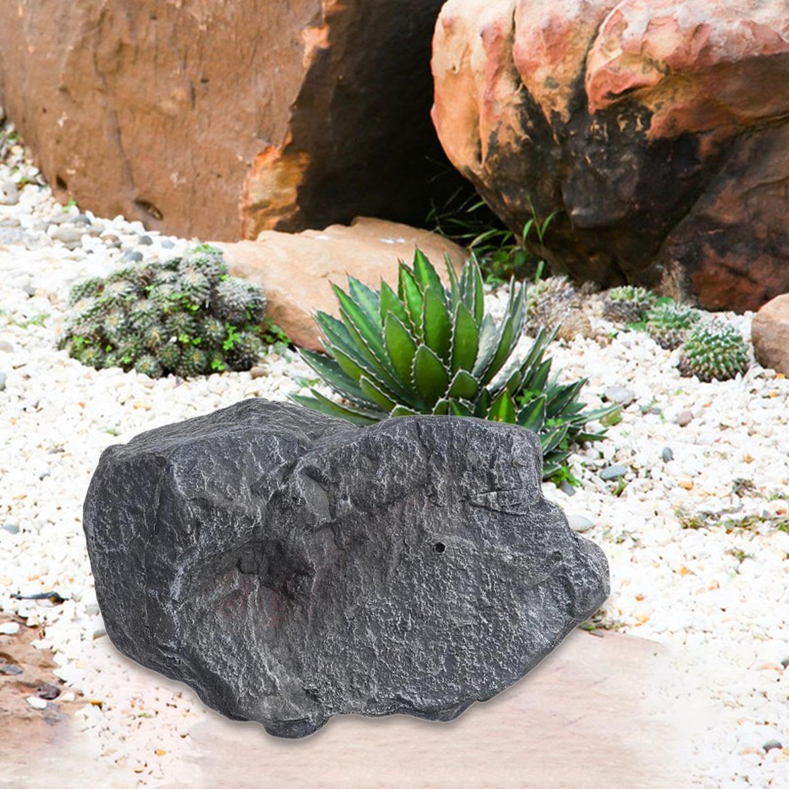 Roccia Artificiale Decorativa Finta Pietra Paesaggistica Irregolare Realistica in Schiuma Leggera Facile da Pulire Adatta per Cortile Giardino Acquari, 27x28x16cm