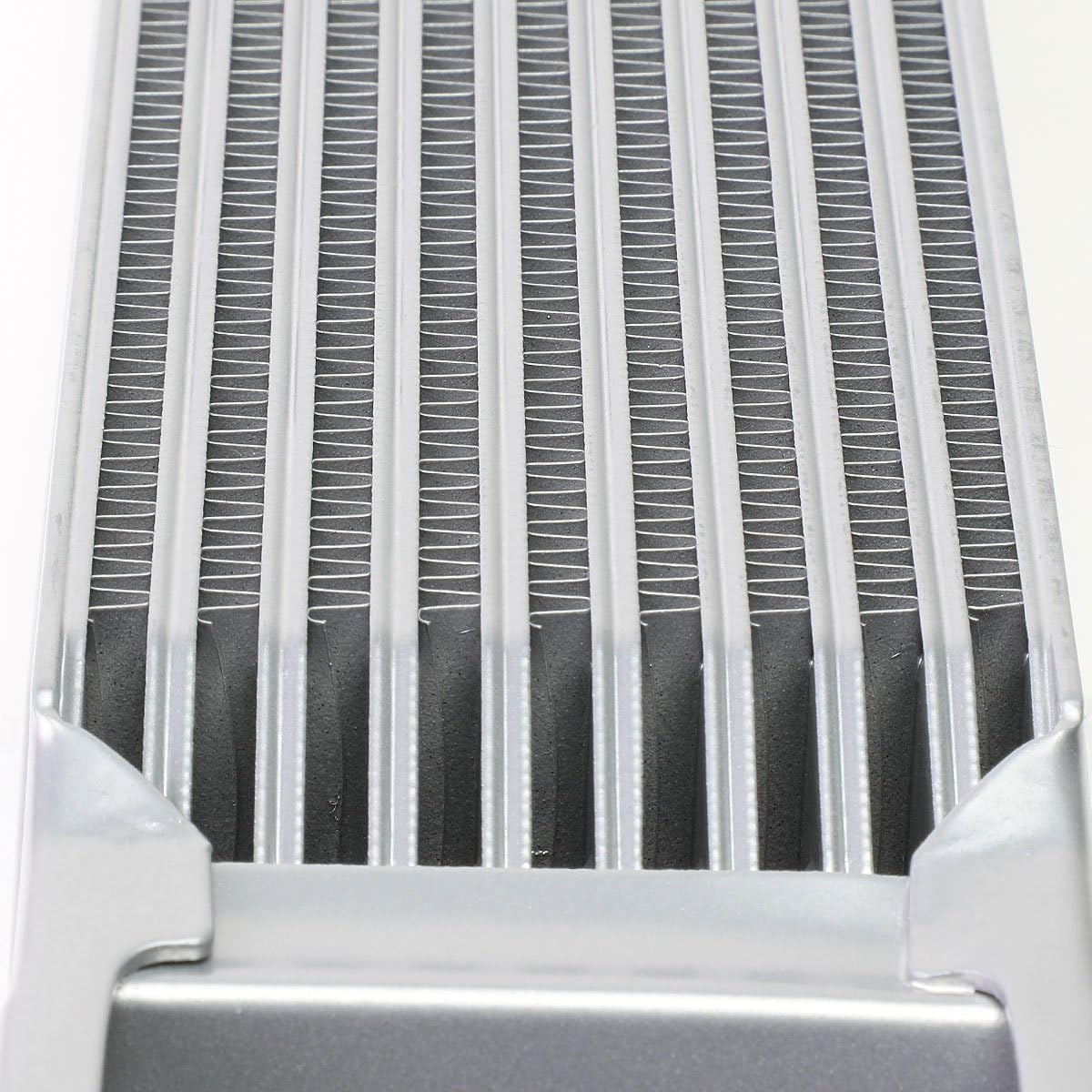 Auto Dynasty Universal Silver Aluminum 10-Row Engine Oil Cooler + Oil Filter Relocation Kit