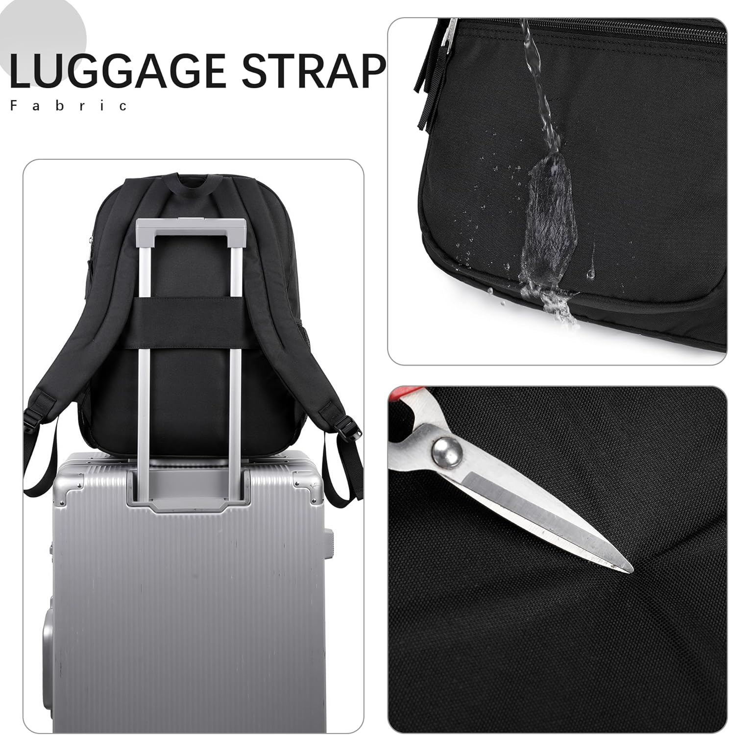 abshoo 32L Big Student Laptop Backpack For College Men Women Middle High School Teen Bookbag Travel Backpack Daypack (Black) - Image 4