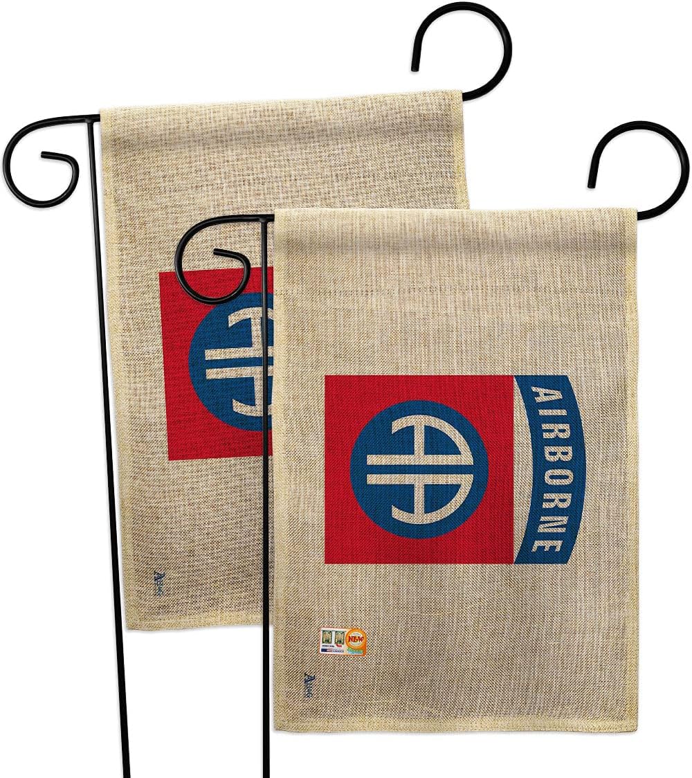 82nd Airborne Garden Flags Pack Armed Forces Army Rangers United State American Military Veteran Retire Official USA Vintage Applique Small Gift Yard House Banner Double-Sided Made In 13 X 18.5