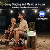 Vista 4 de Mini Máquina de Karaoke, Juguetes Divertidos para Navidad y Cumpleaños para Niños de 4 a 12 Años, Niñas, Niños, Adultos, Micrófono de Karaoke