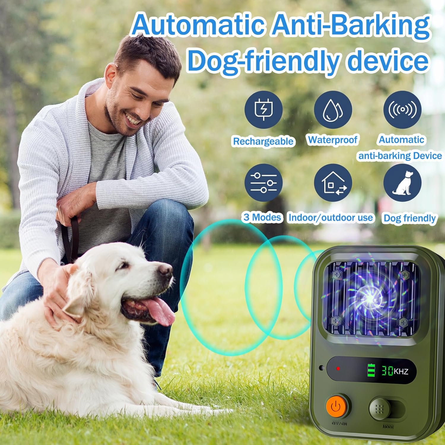 Furley's Anti Blaf Apparaat - Ultrasoon & Draadloos - Automatische Blaf Detectie Blaf Controle Zonder Halsband Anti Blaf Zonder Schok Voor Alle Honden Furley's Anti Blaf Apparaat - Ultrasoon & Draadloos - Automatische Blaf Detectie Blaf Controle Zonder Halsband Anti Blaf Zonder Schok Voor Alle Honden