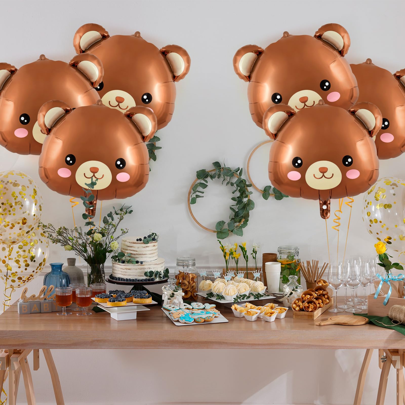 Amazon | 大きなクマの風船10個、22インチのクマの頭バルーン