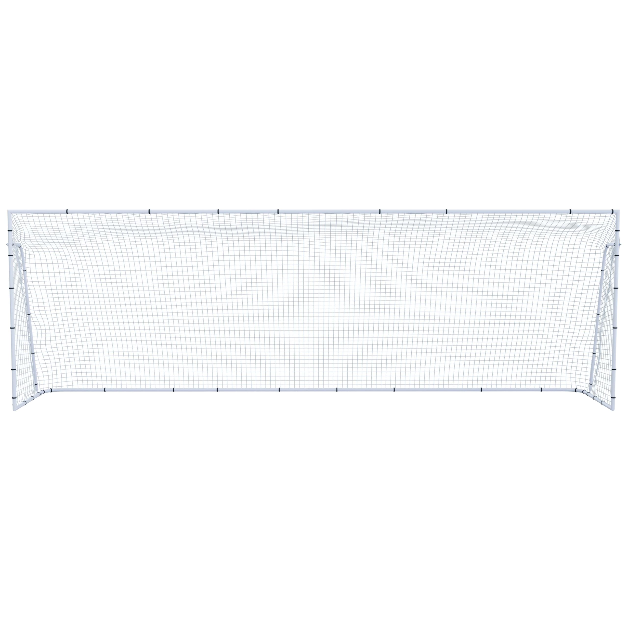 Vallerta® Official Size Steel Soccer Goal. Heavy Duty Frame w/Net. Tournament, Regulation Size. Professional Portable Practice Training Aid.