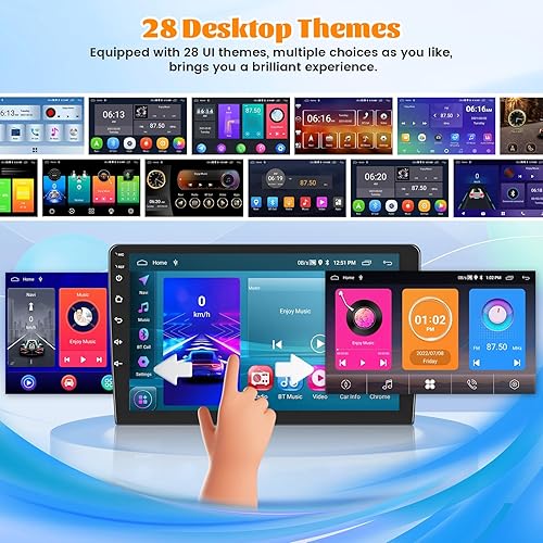 Miniatura 7 de Roinvou Estéreo de coche Android para Honda Pilot 2006-2008, radio de coche inalámbrica integrada CarPlay con Android Auto, pantalla táctil de 9
