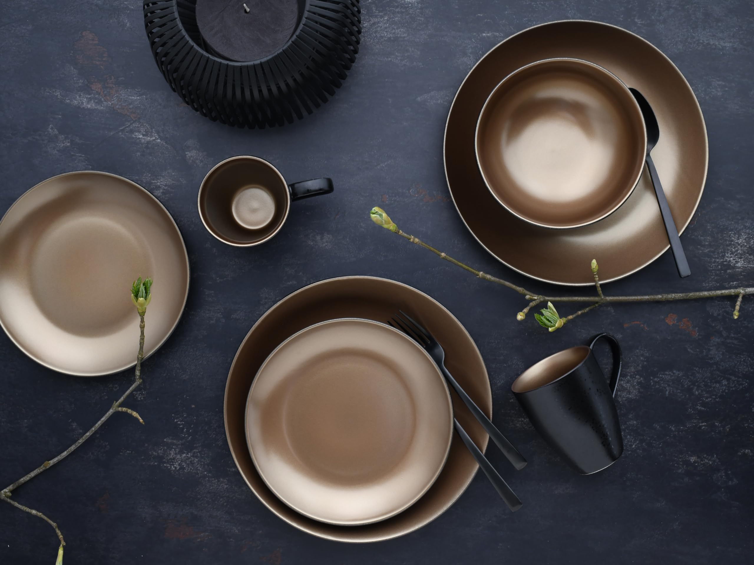 CreaTable, 23599, Serie GLAMOUR - Servizio da tavola, 8 pezzi