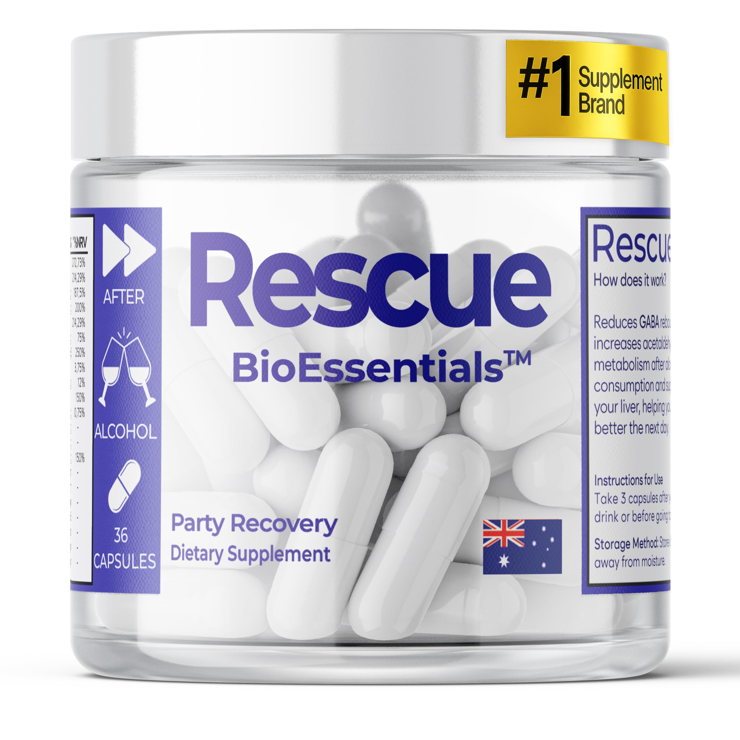 RESCUE® Milk Thistle Supplement 36 Vegan Capsules – Liver Support fürau Sosial Events
