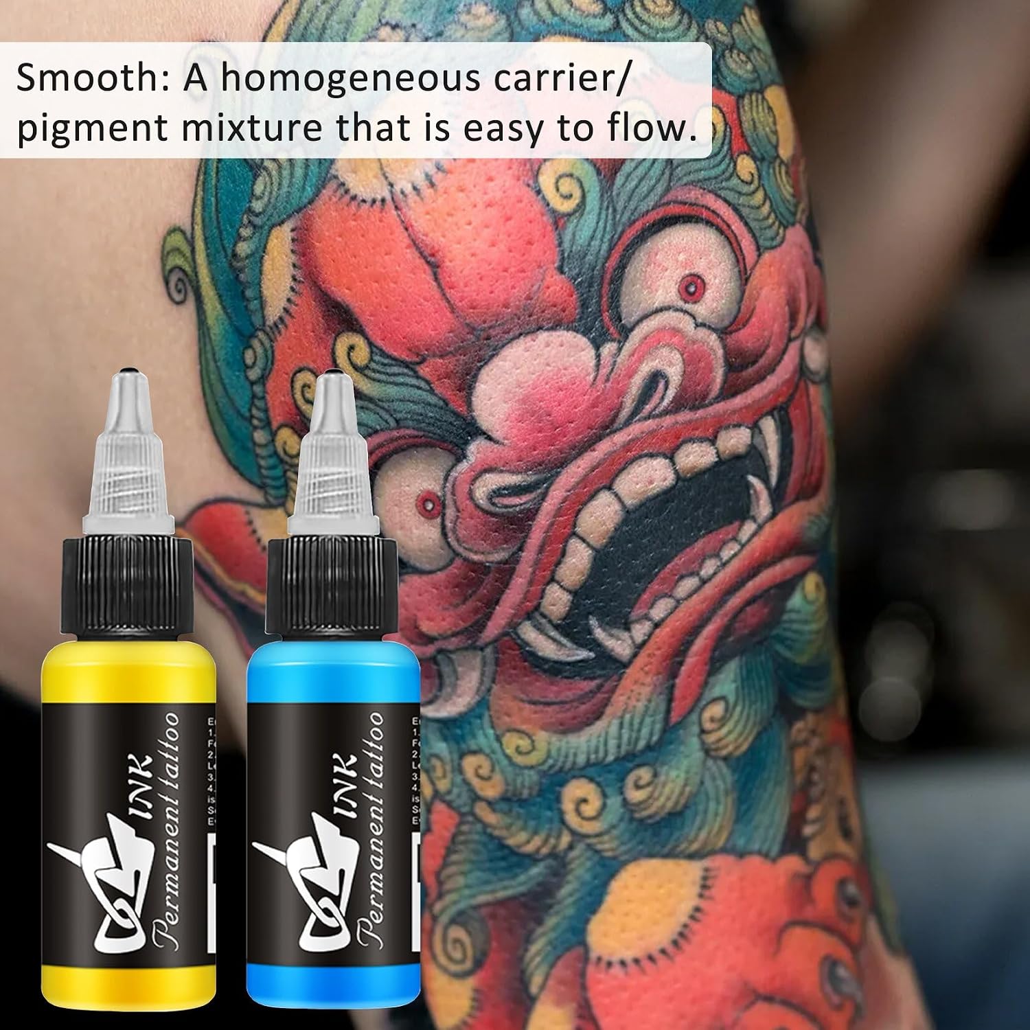 Tattoo Ink Set,1oz 30ml/Bottle Tattoo Pigments Set 14 Colors Tattoo Ink Color Set Bright&Long Lasting