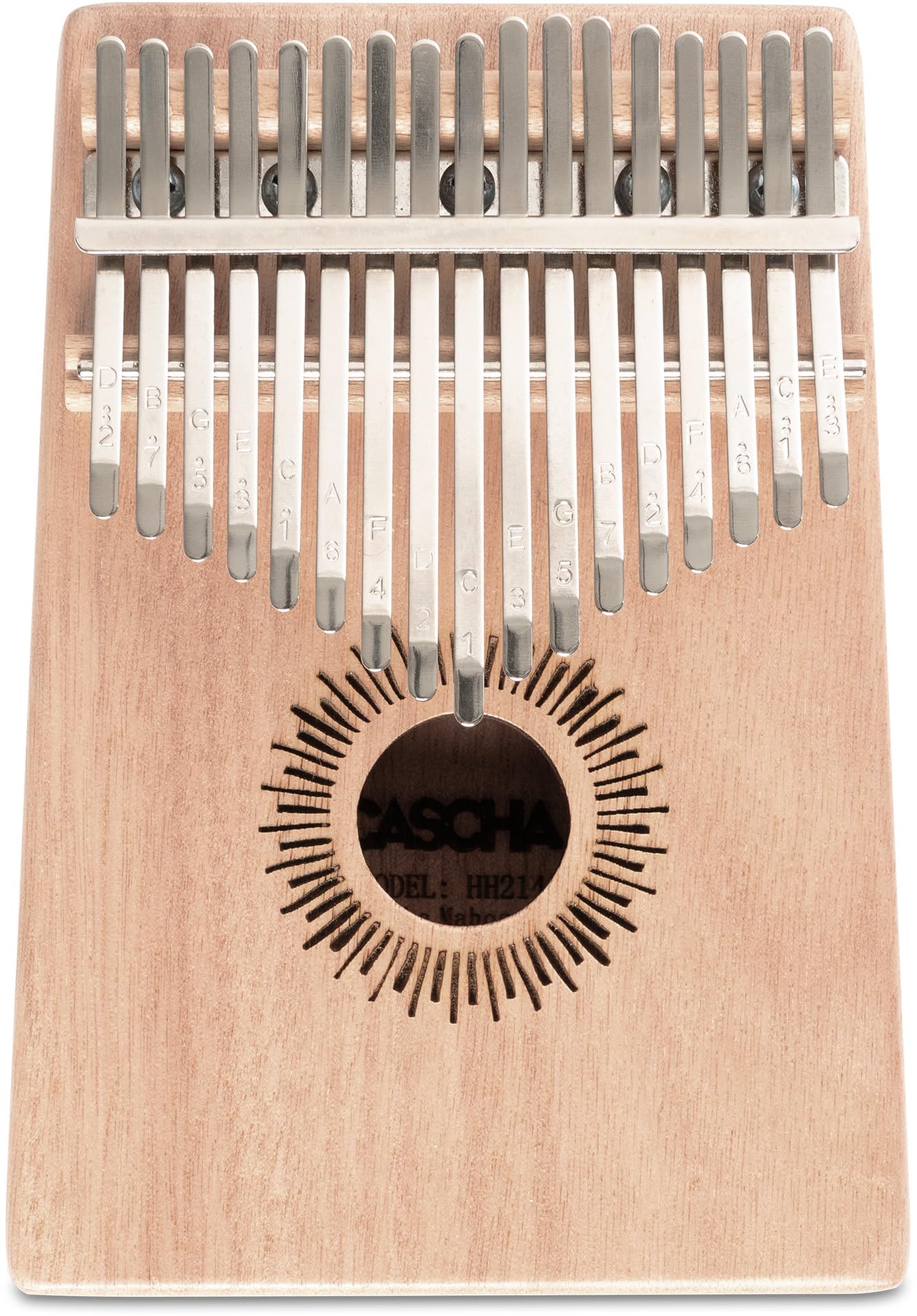 Cascha Kalimba, caoba, pulgar clavier, dedo piano con 10 lengüetas, accesorios, bolsa de plástico, bolsa, paño de limpieza, martillo afinador, pegatina para partituras