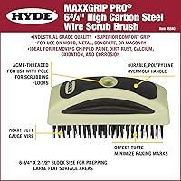 Vista 2 de HYDE 46840 MAXXGRIP PRO High-Carbon Steel Wire Brush Threaded for Poles, 6-3/4