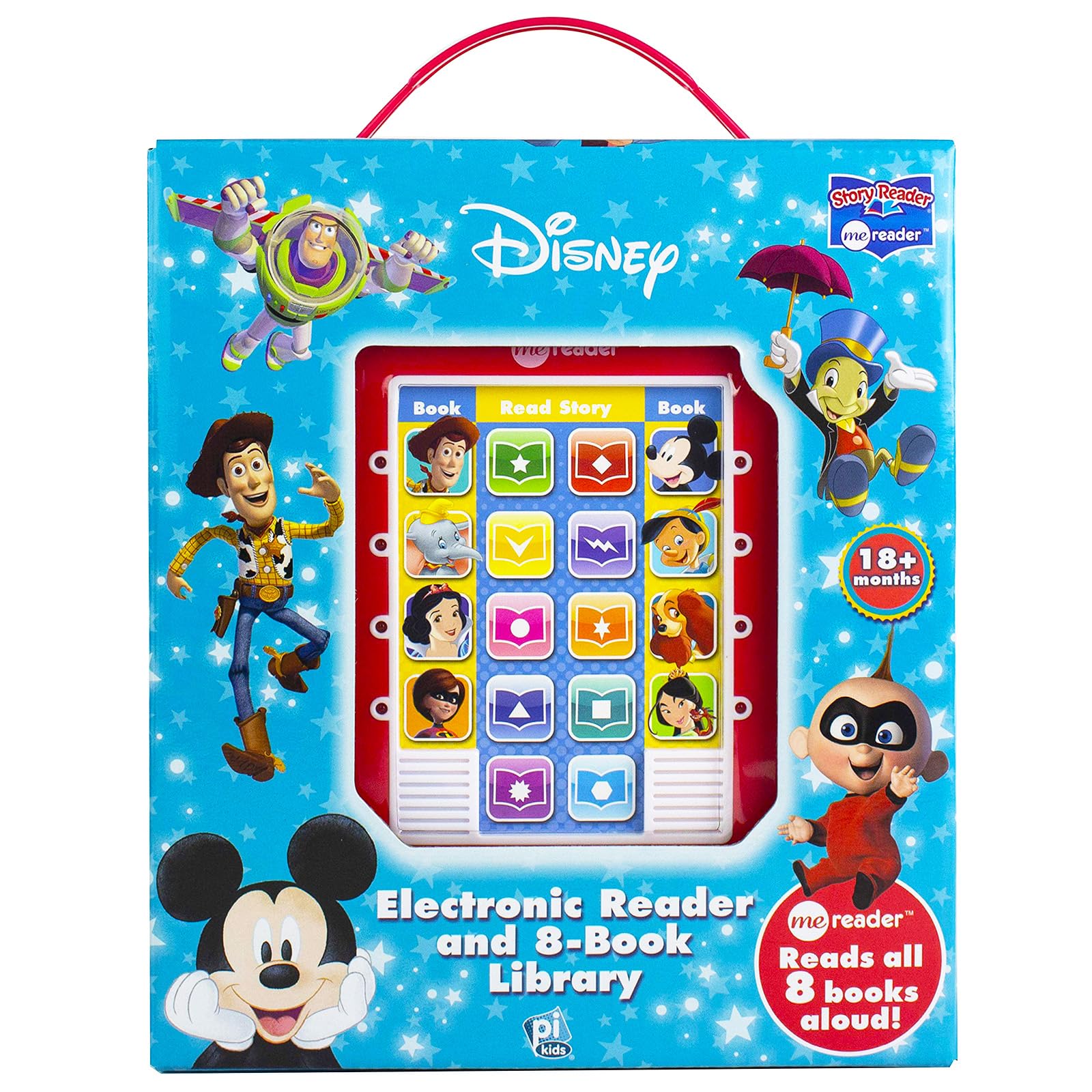 Disney Me Reader - Paquete de 8 libros electrónicos con 8 libros para niños pequeños, bebés con Mickey Mouse, Toy Story, Dumbo, más calcomanías | Juguetes de aprendizaje temprano Disney