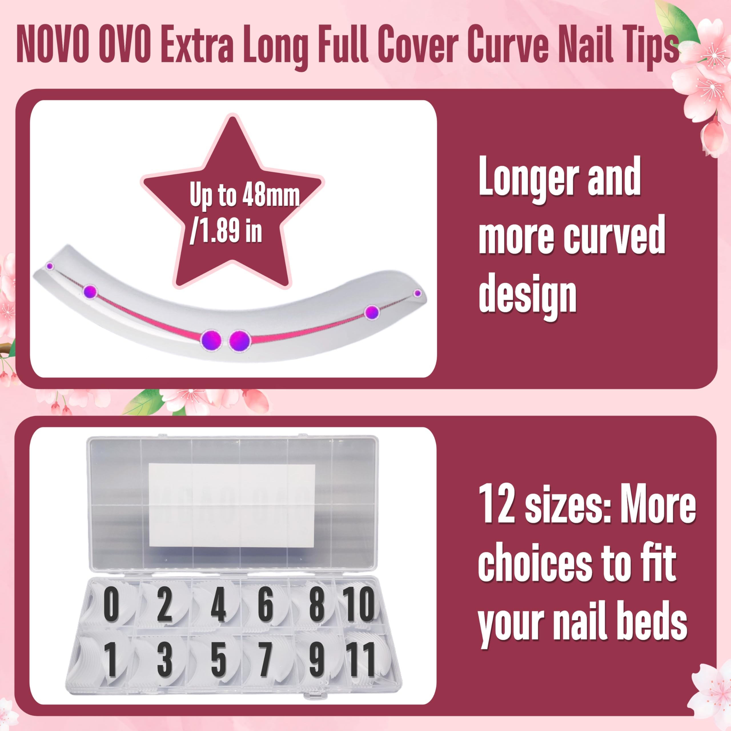 NOVO OVO Halloween Curved Full Cover Nail Tips, Gel x Press on Nails - Image 4