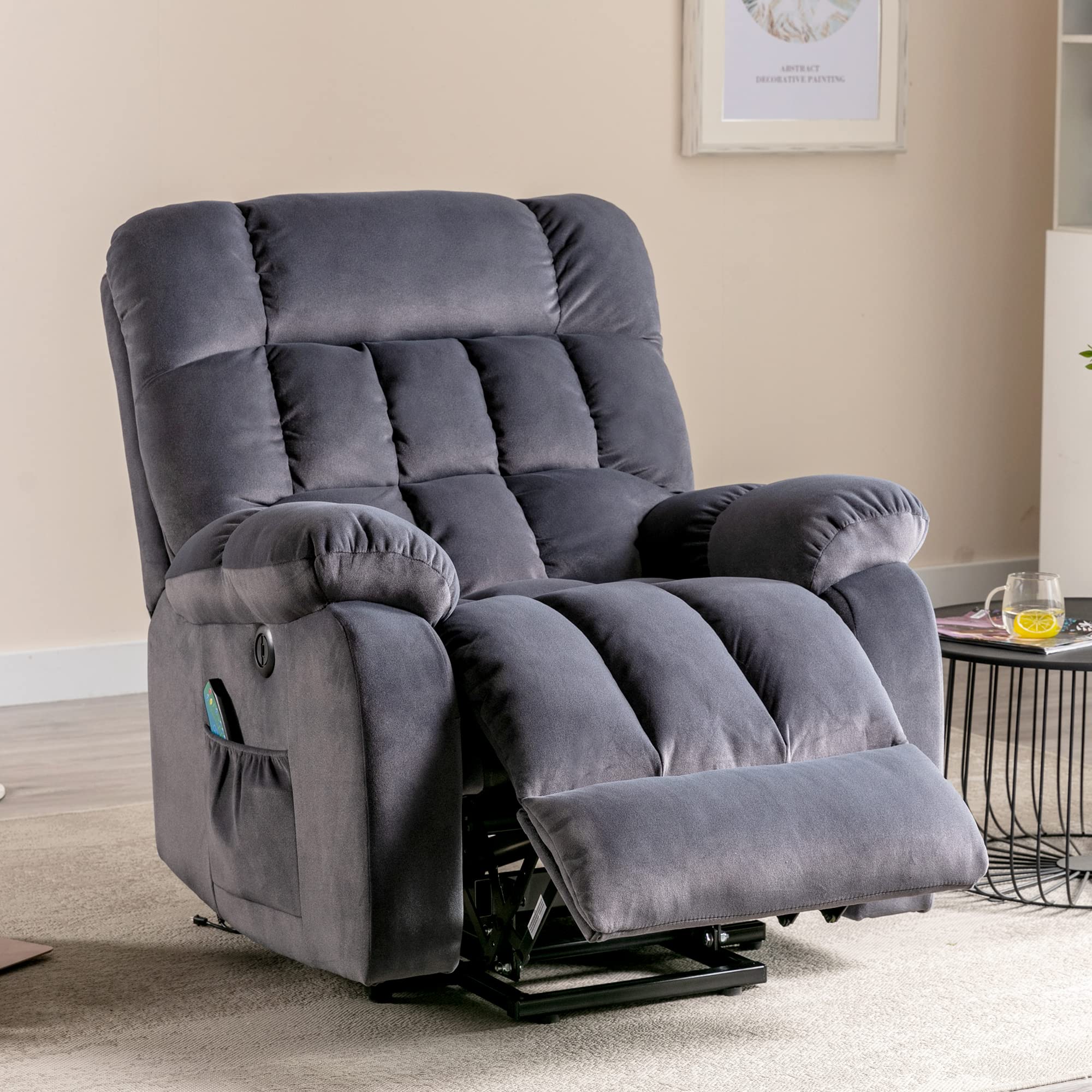BTM Power Massage Lift Recliner Chair, Upgraded Electric Armchair with