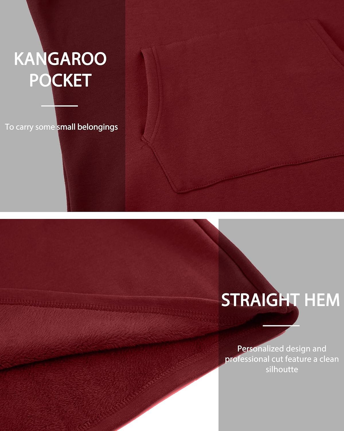 WenVen Womens Long Hoodie Dress Thicken Fleece Lined Pullover Sweatshirt - Image 2