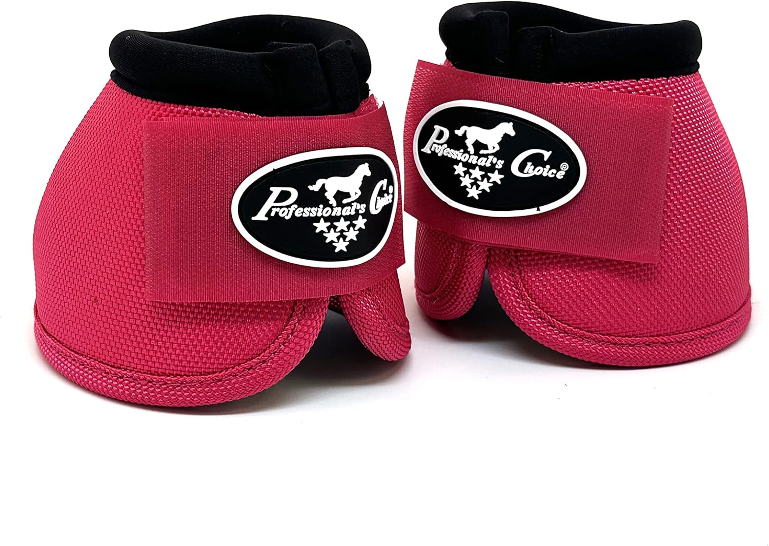 Professional's Choice Ballistic Overreach Bell Boots for Horses | Superb Protection, Durability & Comfort | Quick Wrap Hook & Loop | Sold in Pairs | Medium Raspberry