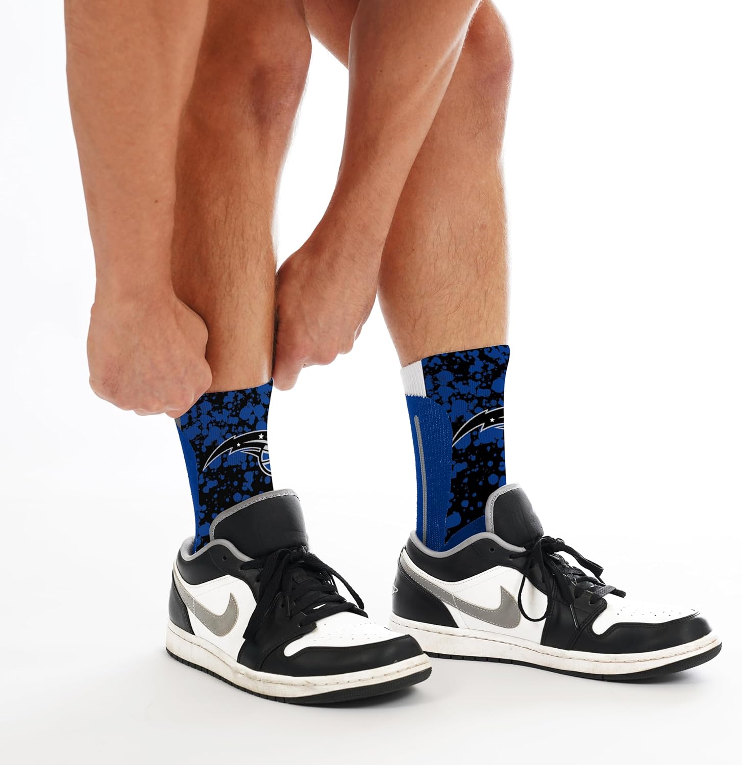 For Bare Feet NBA Unisex Kids Nba Splatter Logo Crew Sock Youth
